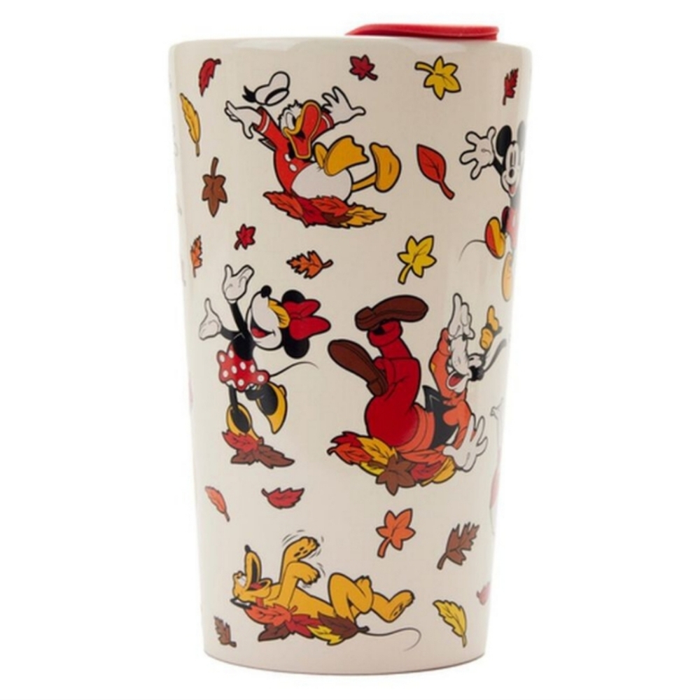 LOUNGEFLY + DISNEY SENSATIONAL SIX FALL  TRAVEL MUG.